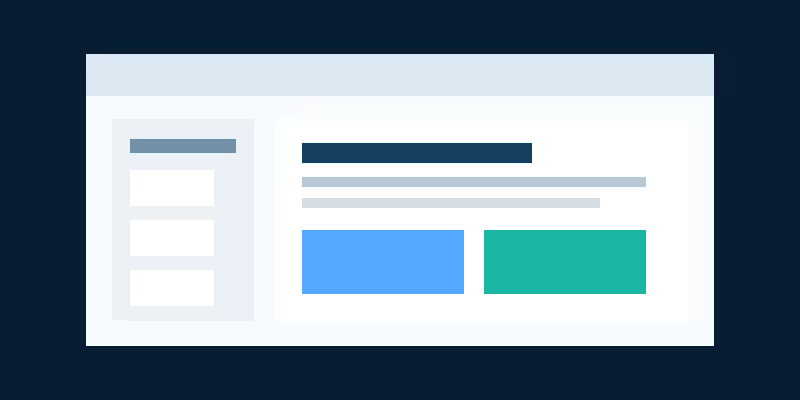 Abstrakte Benutzeroberfläche eines WordPress Page Builders mit Inhaltsblöcken