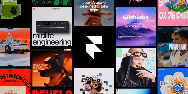 Framer-Galerie mit unterschiedlichen modernen Website-Entwürfen
