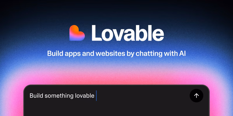 Lovable-Startseite mit Eingabefeld zum Erstellen von Apps und Websites