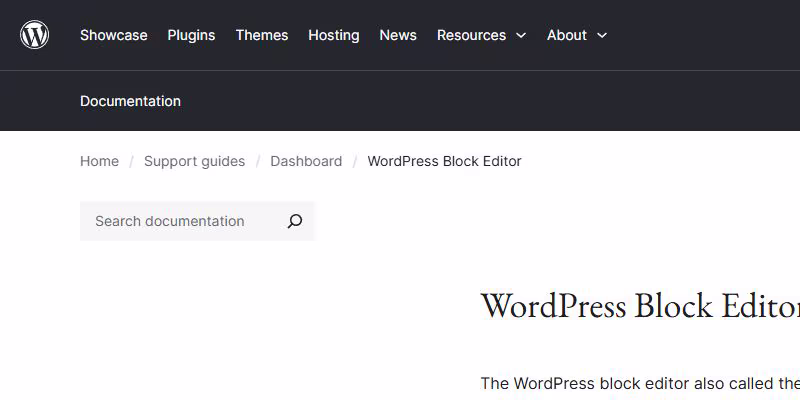 Offizielle WordPress Dokumentation zum Block-Editor
